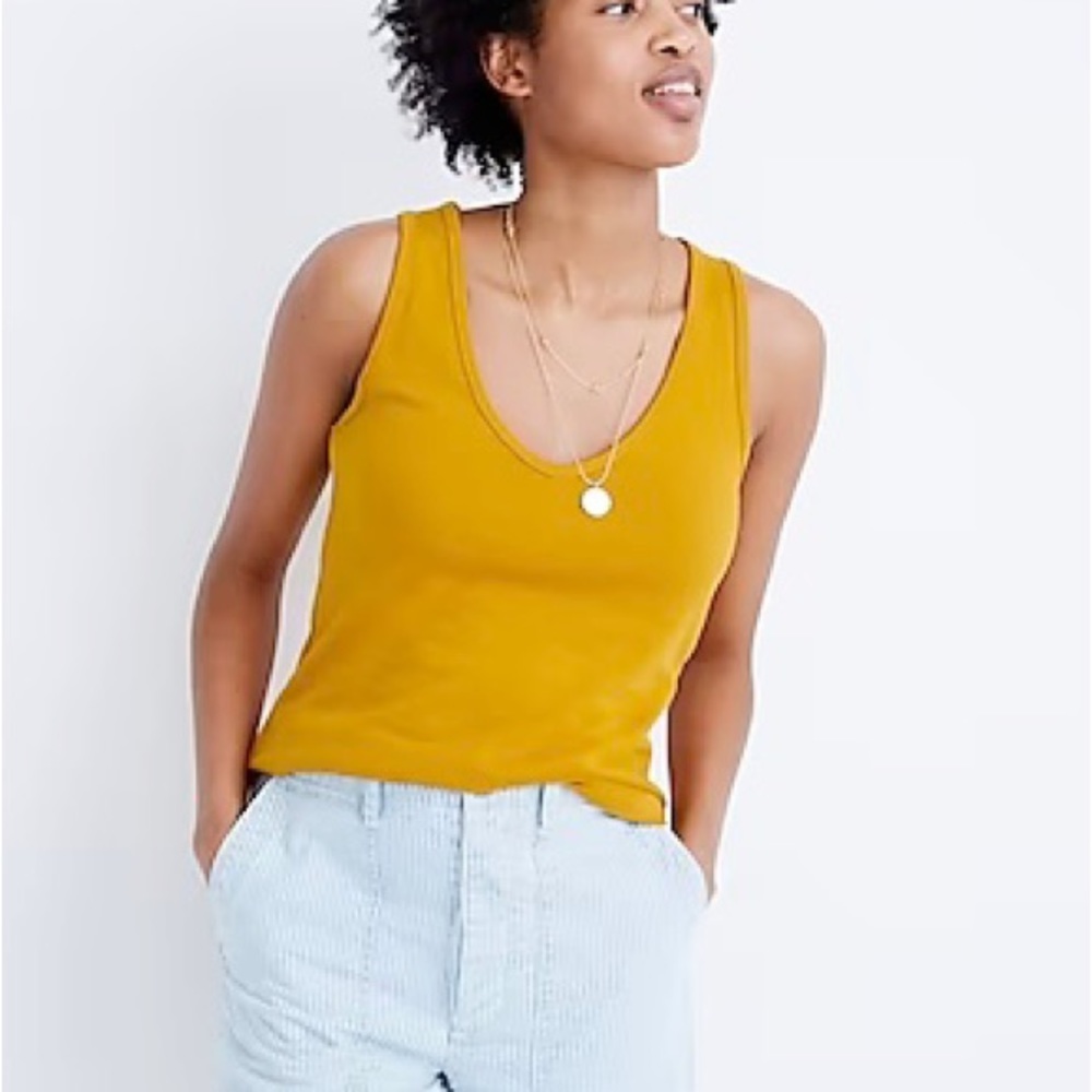 Madewell Tomboy V-Neck Tank Top Size Medium